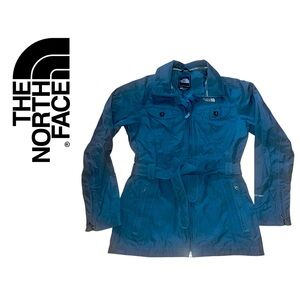 The North Face Blue Hyvent belted Jacket
